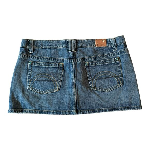 Soundgirl Y2K Distressed Blue Jean Skirt Measures 36 Inches At Waist - Picture 2 of 8